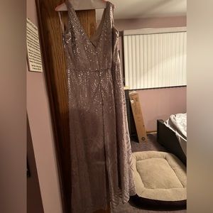 Bridesmaid dress; taupe; size 24